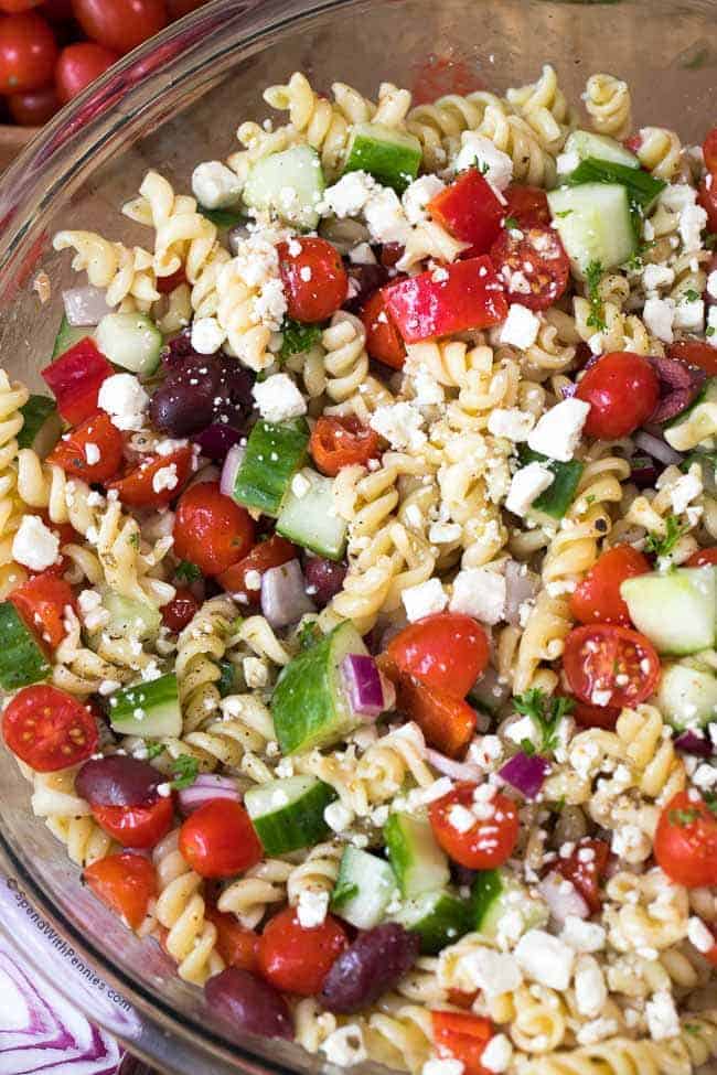Easy Greek Pasta Salad: Your Go-To Potluck & BBQ Recipe